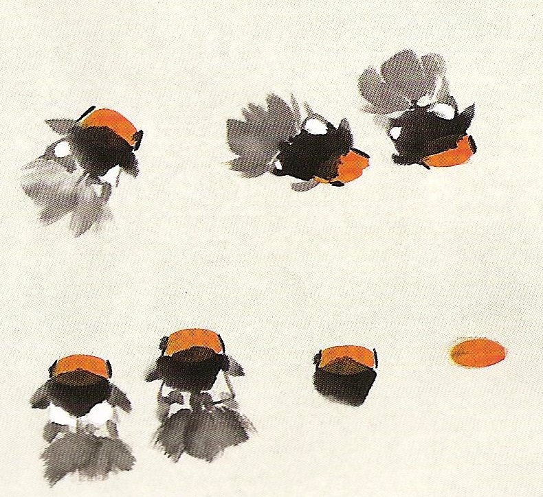 Les poissons rouges en peinture chinoise xieyi