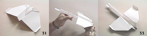 Diagramme d'origami d'avion planeur en papier : modèle dc 3