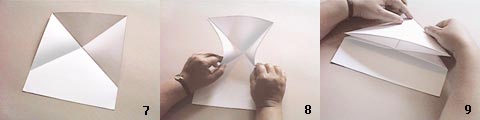Diagramme d'origami d'avion planeur en papier : modèle dc 3