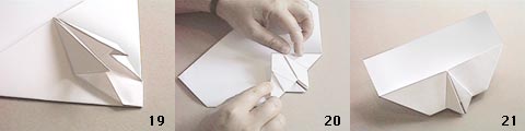 Diagramme d'origami d'avion planeur en papier : modèle dc 3