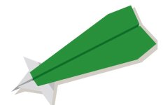 Origami avion, modèle moustache