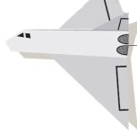 Origami d'avion, modèle navette spatiale