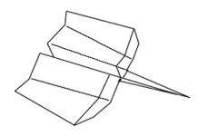 Origami d'avion, modèle Needle - menu