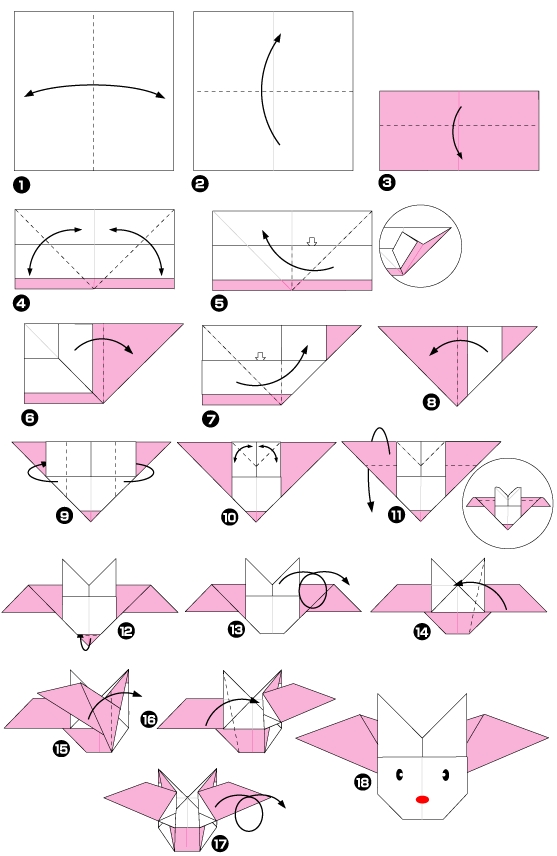 Origami de chauve-souris