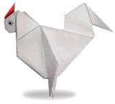 Origami de coq - image de menu