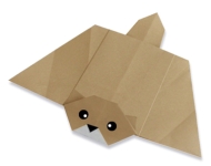 Origami d'écrureil volant - image de menu
