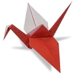 Origami de grue yin-yang - menu