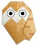 Origami d'hibou - menu