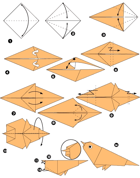 Origami de moineau