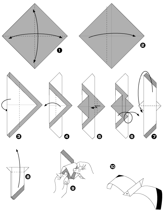 Origami de mouette