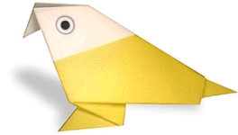 Origami de perroquet - menu