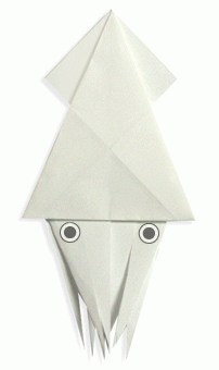 Origami de calamar - menu