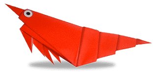 Origami de crevette - menu