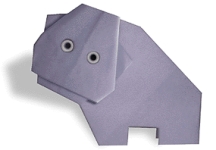 Origami d'hippopotame - menu