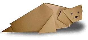 Origami de phoque - menu