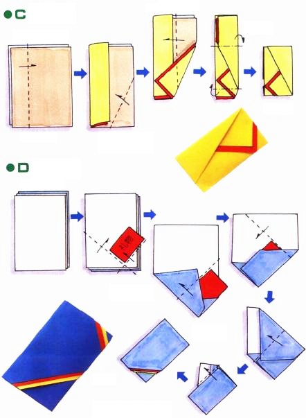 Origami d'enveloppe fête 2