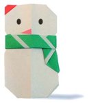 Origami de bonhomme de neige