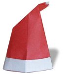 Origami de bonnet de Noël