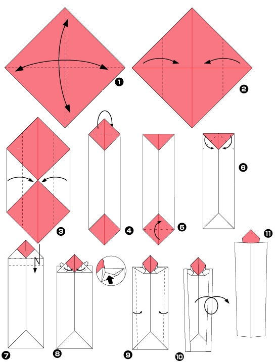 Origami de bougie