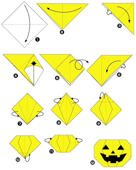Origami de citrouille lanterne