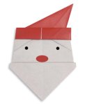 Origami de tête de père Noël