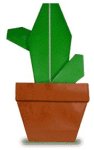 Origami de cactus - menu