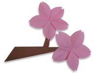 Origami de fleurs de cerisier du Japon