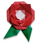 Origami de rose - menu