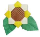 Origami de tournesol - menu