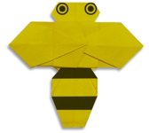 Origami d'abeille - menu