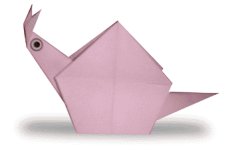 Origami d'escargot - menu