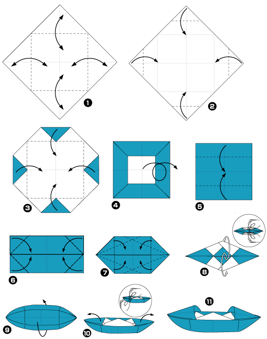 Origami de bateau