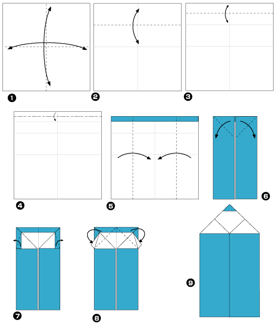 Origami de crayon