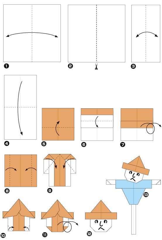 Origami de épouvantail 1