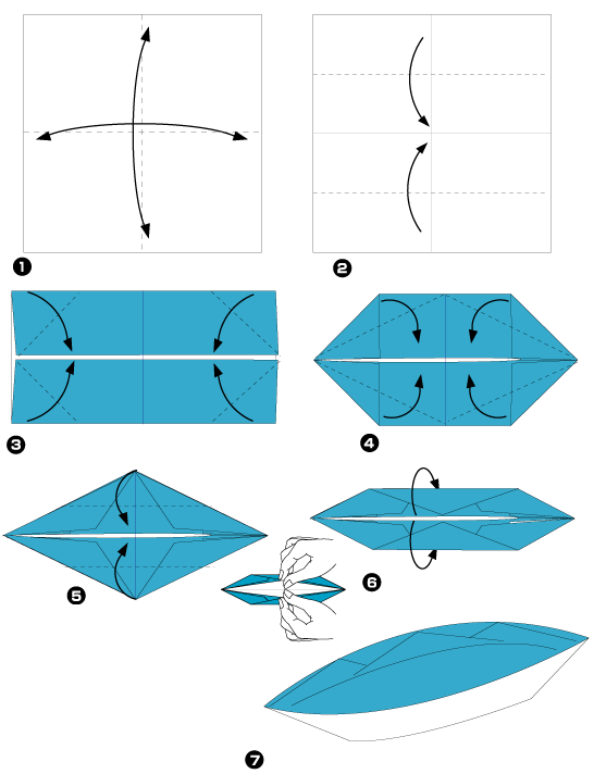 Origami de voilier