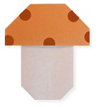 Origami de champignon - menu