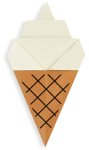 Origami de cornet de glace - menu