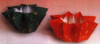 Origami kwiatowej miski