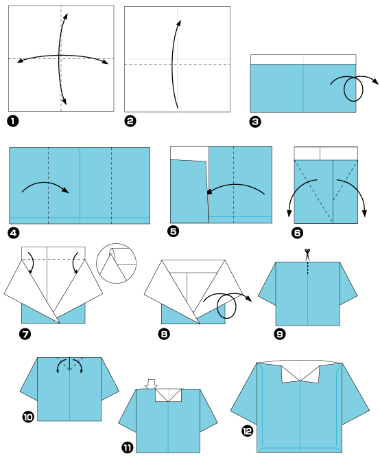 Lommeorigami med tøj