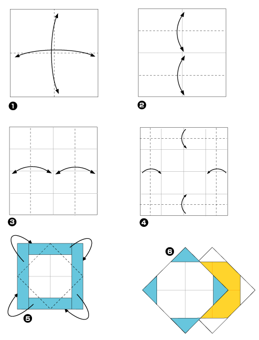 Origami pentru sub pahar