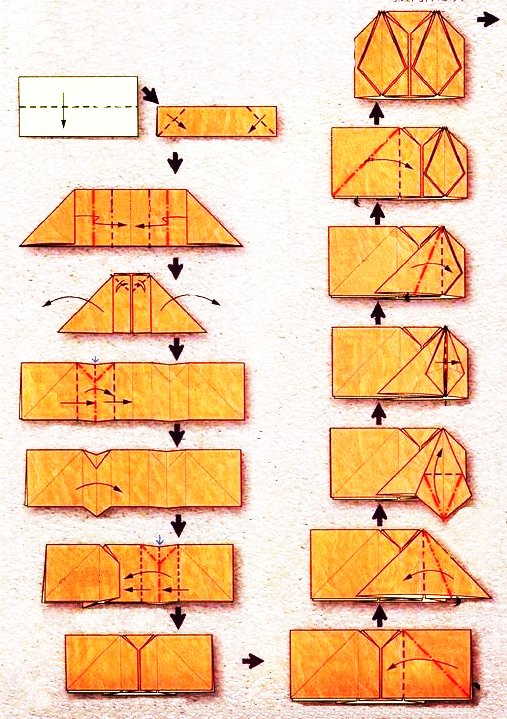 Origami du signe du zodiaque : les gémeaux, modèle 2