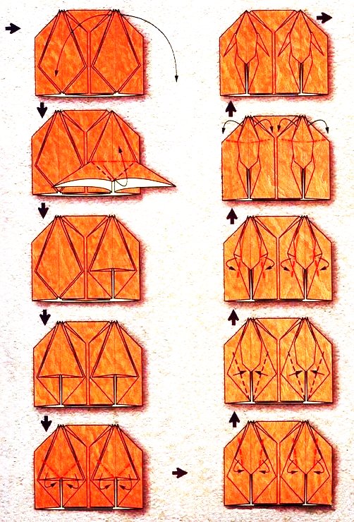 Origami du signe du zodiaque : les gémeaux, modèle 2