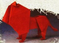 Origami du zodiac : le lion