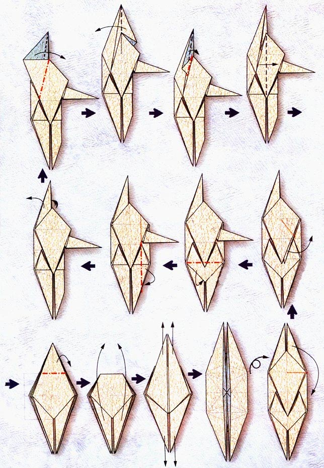 Origami du signe du zodiaque : le verseau