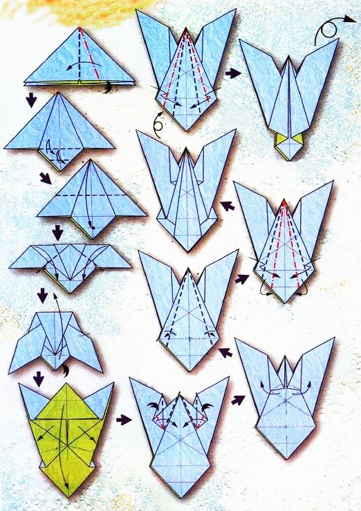 Origami du signe du zodiaque : la vierge, modèle 2