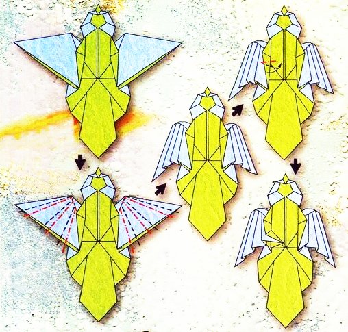 Origami du signe du zodiaque : la vierge, modèle 2